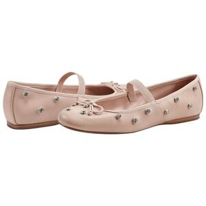 Bandolino Prity Womens Size 6 M Bow Accent Mary Jane Ballet Flats Pink Slip-on